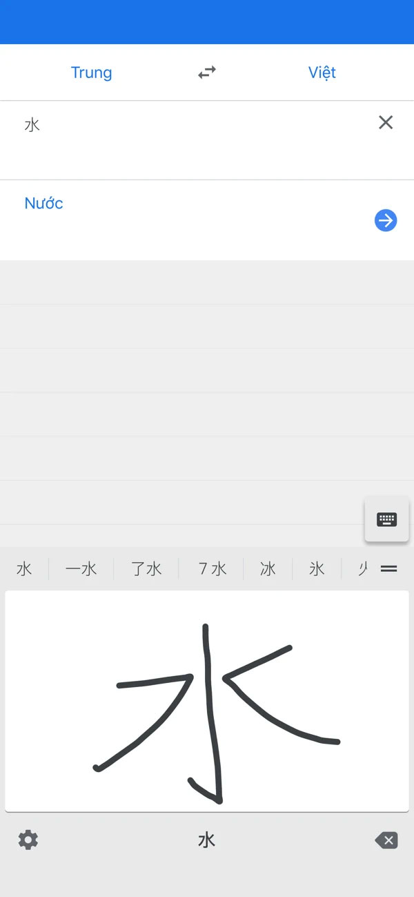 Dịch chữ viết tay bằng ứng dụng Google Dịch