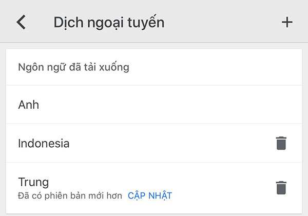 Dịch ngoại tuyến Offline bằng ứng dụng Google Dịch