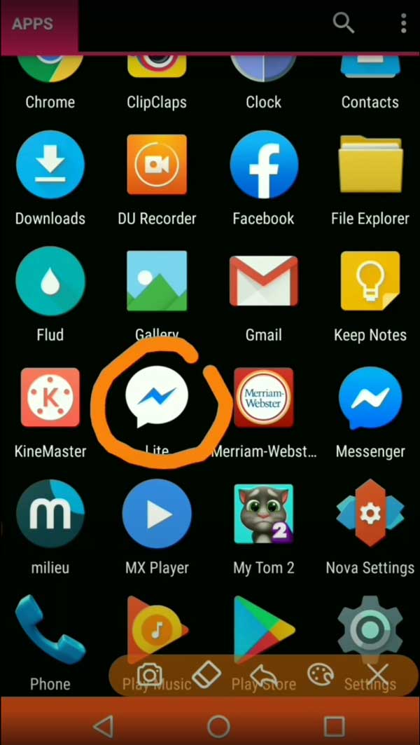 Icon Messenger Lite trên Android